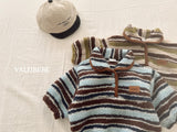 [valubebe] Wrinkle stripe collar anorak