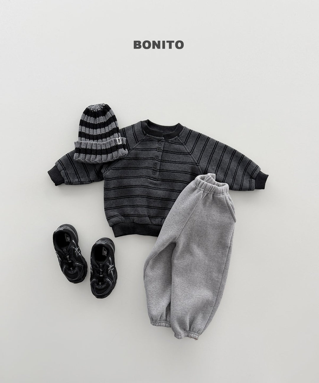 [BONITO] Two-tone knit beanie