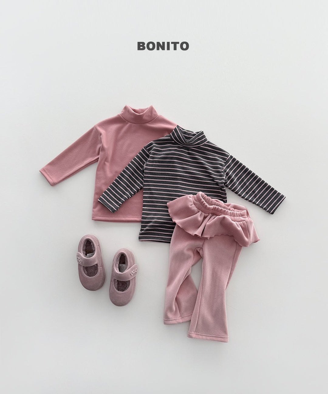 [BONITO] Velvet frill flare pants