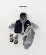 [BONITO] Round placket hood tee