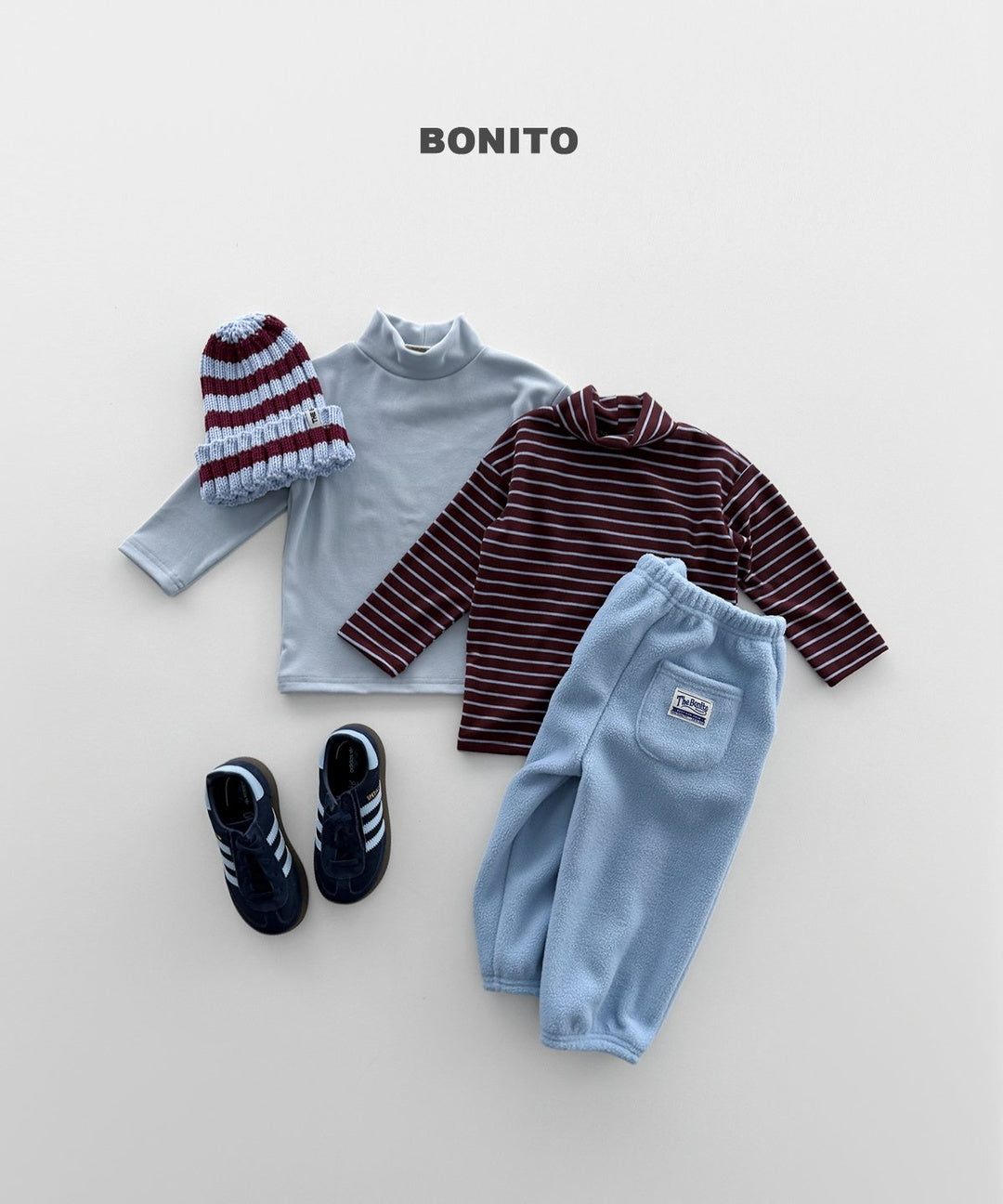 [BONITO] 1+1 highneck tops