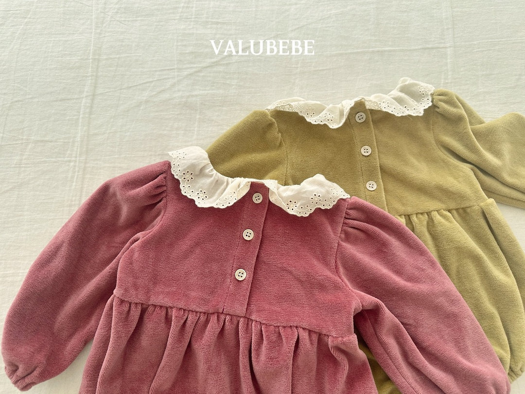 [valubebe] Embroidered velor suit