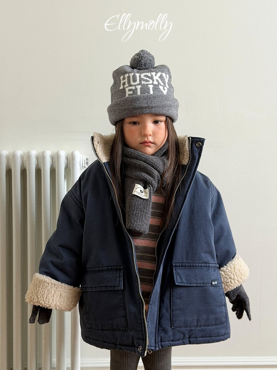 [ELLY MOLLY] Globe knit mtm