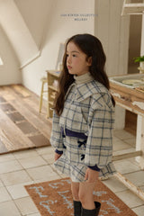 [Melikey] Wool check sailor jacket