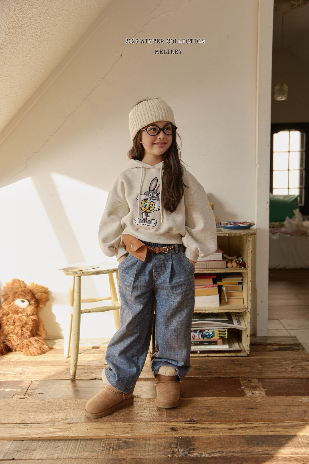 [Melikey] Twill velvet denim pants