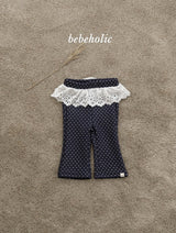 [bebeholic] Dot lace flare pants