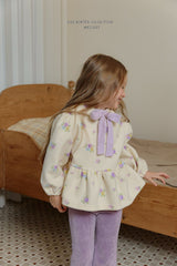 [Melikey] Flower frill hoodie