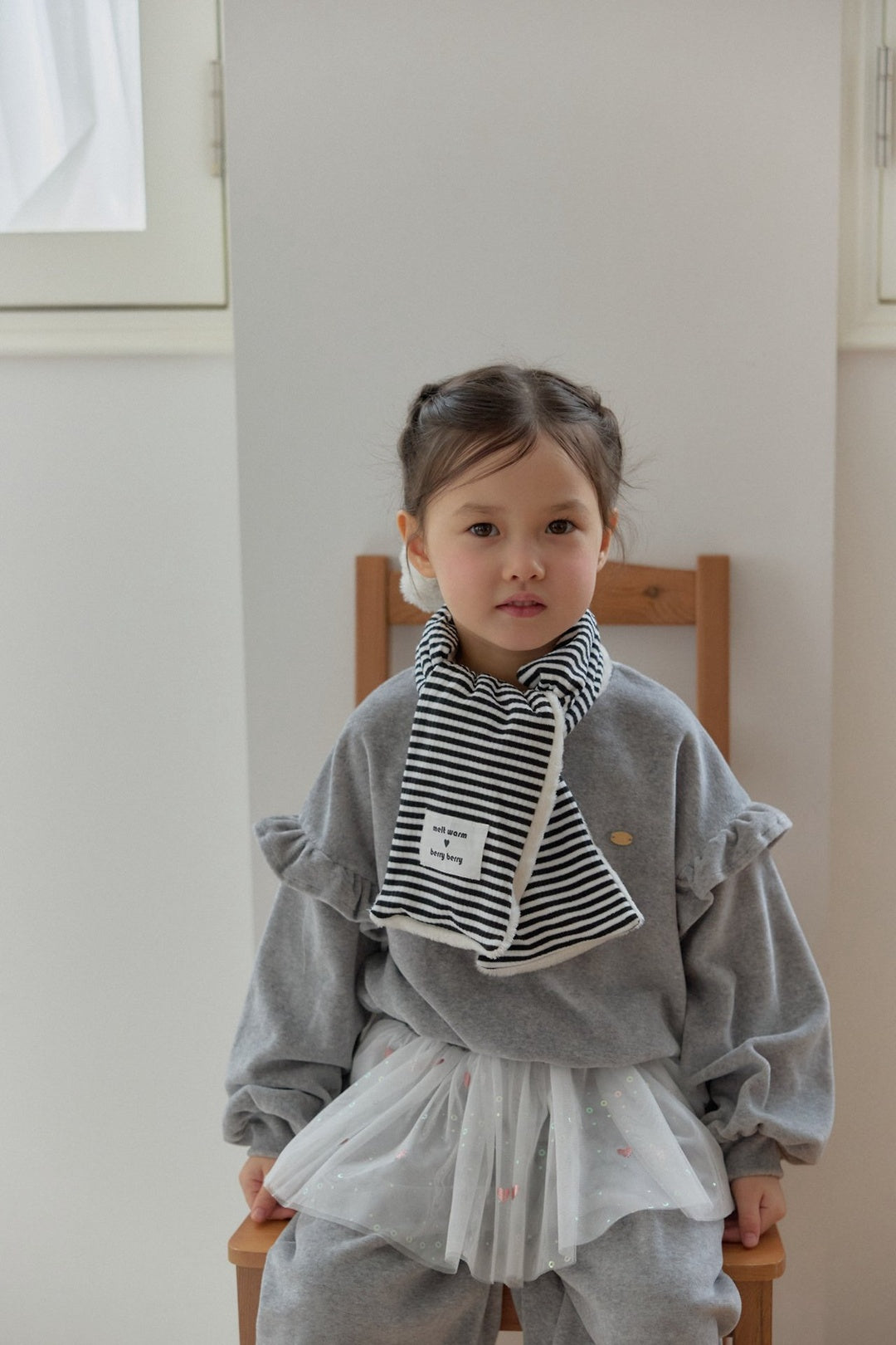 [berryberry] Stripe rib muffler