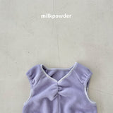 [milk powder] Fleece lace vest