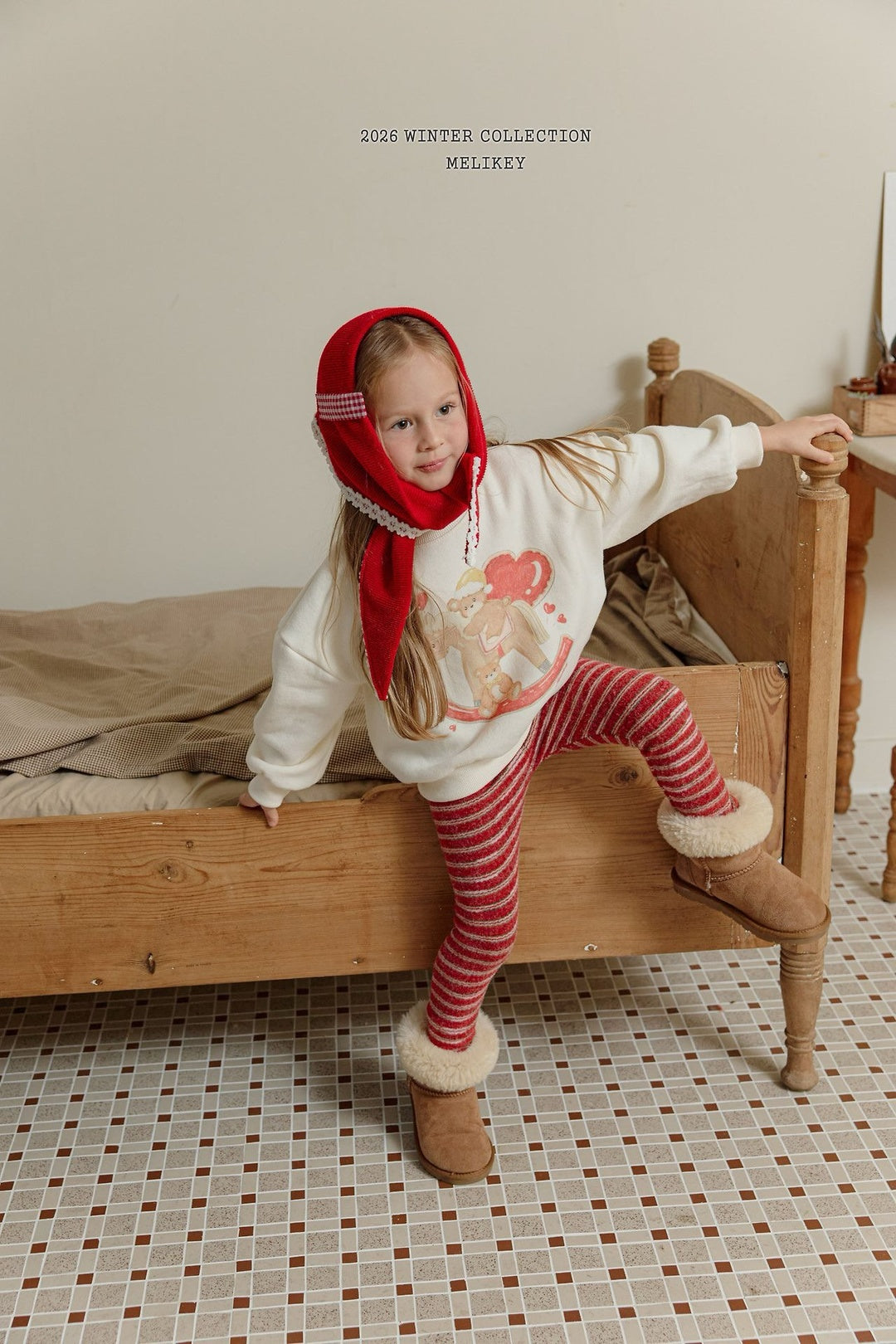 [Melikey] Rudolf stripe leggings