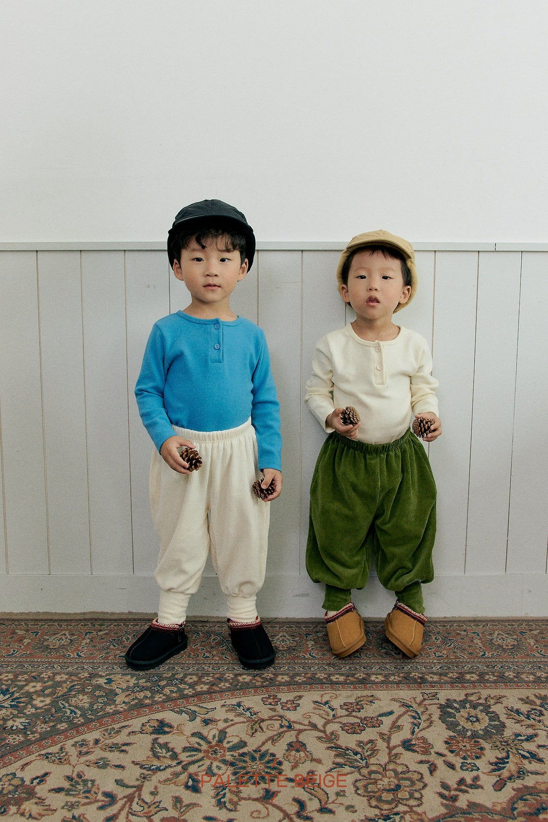 [PALETTE BEIGE] Basic placket tee