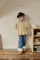 [Melikey] Wool denim heart flare pants