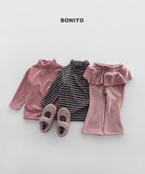 [BONITO] Velvet frill flare pants