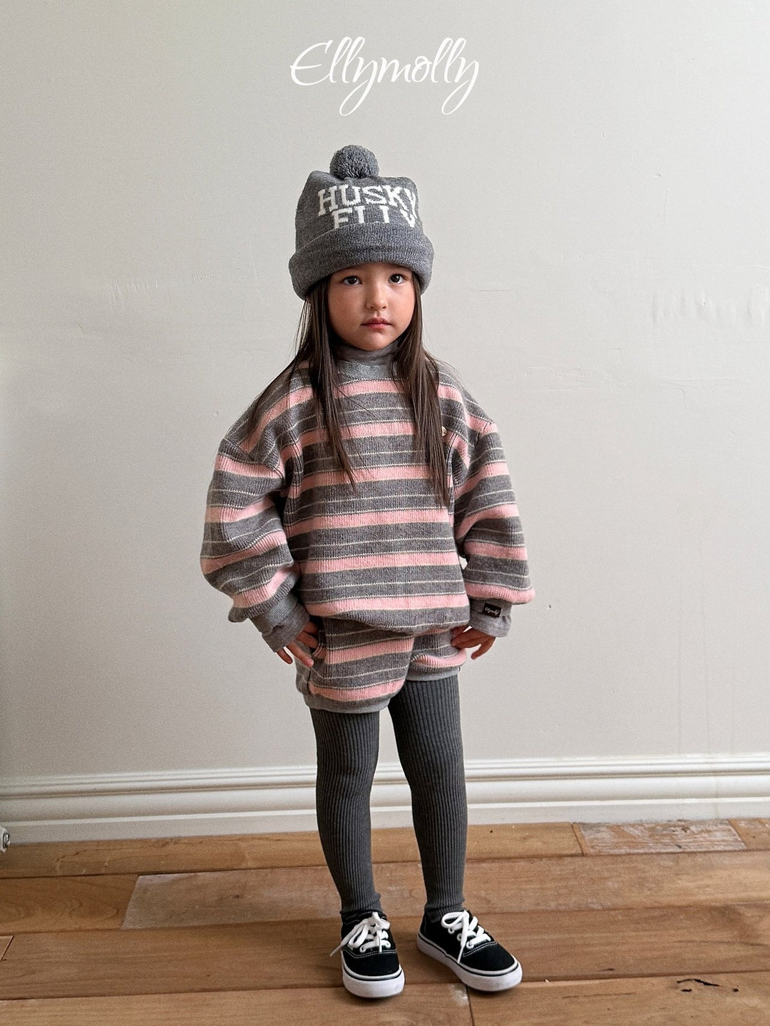 [ELLY MOLLY] Globe knit mtm