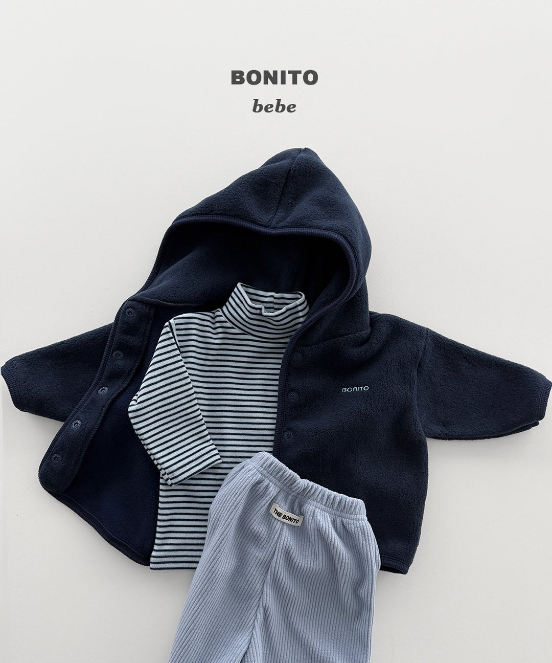 [BONITO] 1+1 highneck tops(baby)