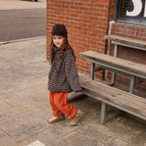 [BLACK BEAN] Crayon stripe bottleneck tops