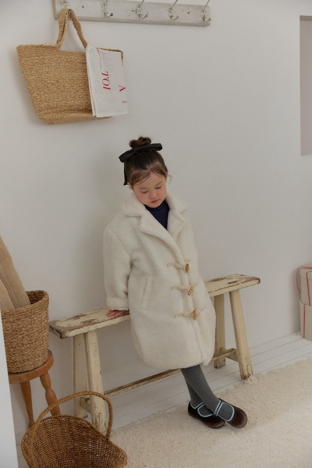 [berryberry] Fluffy toggle coat