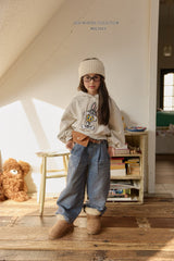 [Melikey] Twill velvet denim pants