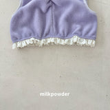 [milk powder] Fleece lace vest