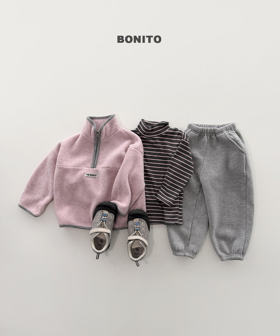 [BONITO] Cotton candy coloration half zip