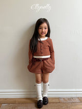 [ELLY MOLLY] Latte stripe balloon shorts