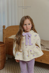 [Melikey] Flower frill hoodie