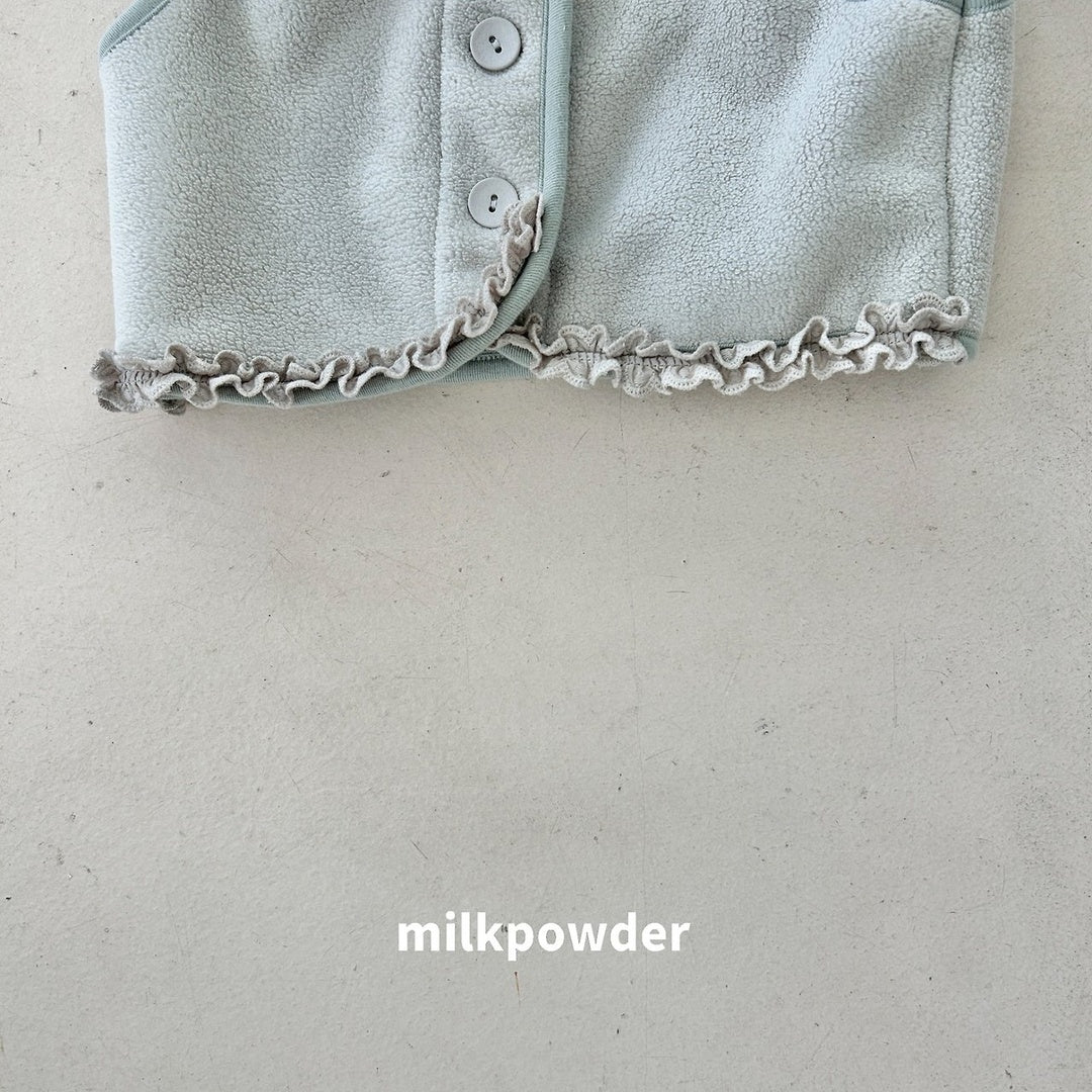 [milk powder] Warm fleece vest