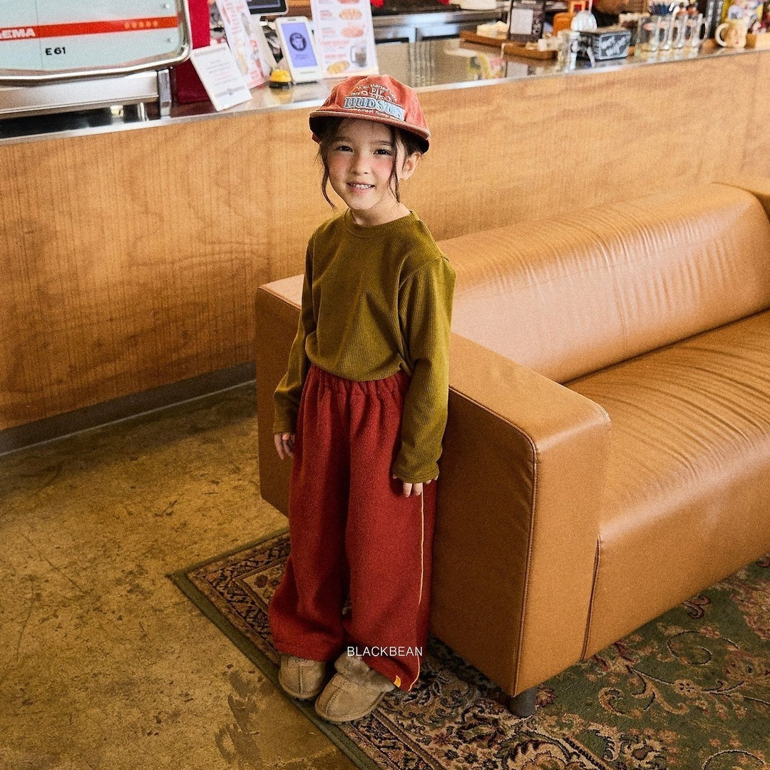 [BLACK BEAN] Post line pants
