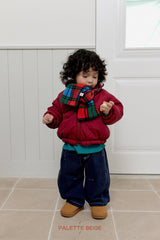 [PALETTE BEIGE] Color block reversible jumper