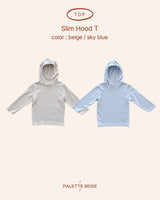[PALETTE BEIGE] Slim hood tee