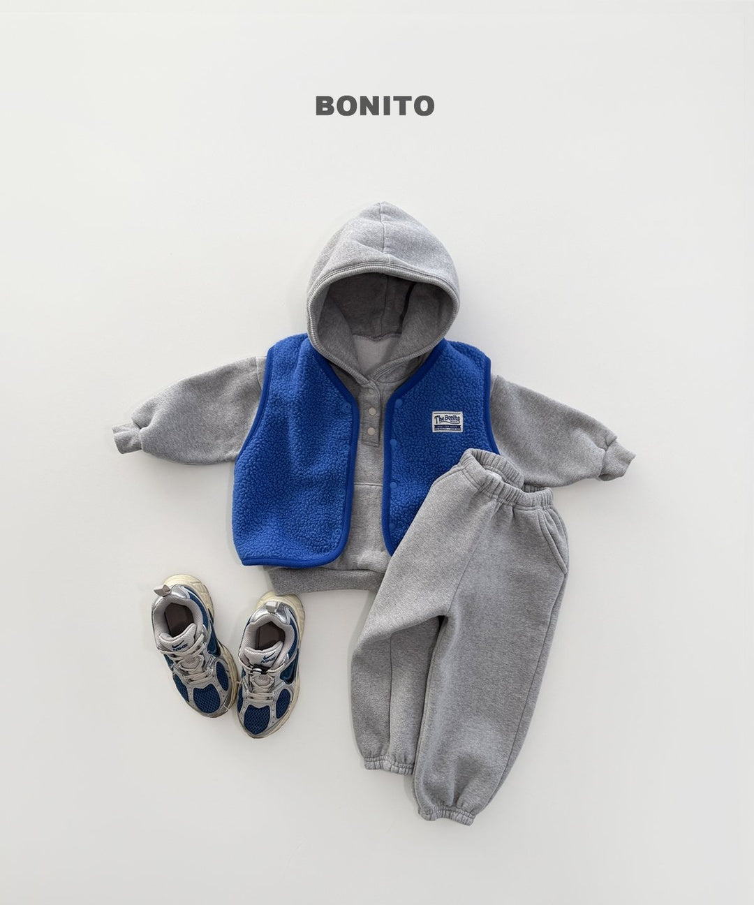 [BONITO] Round placket hood tee