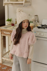[Melikey] Fur frill puff tops