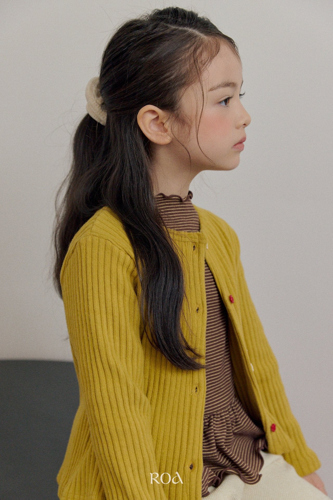 [ROA] Winter ribbed cardigan