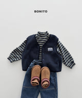 [BONITO] Retro loose halfneck tee