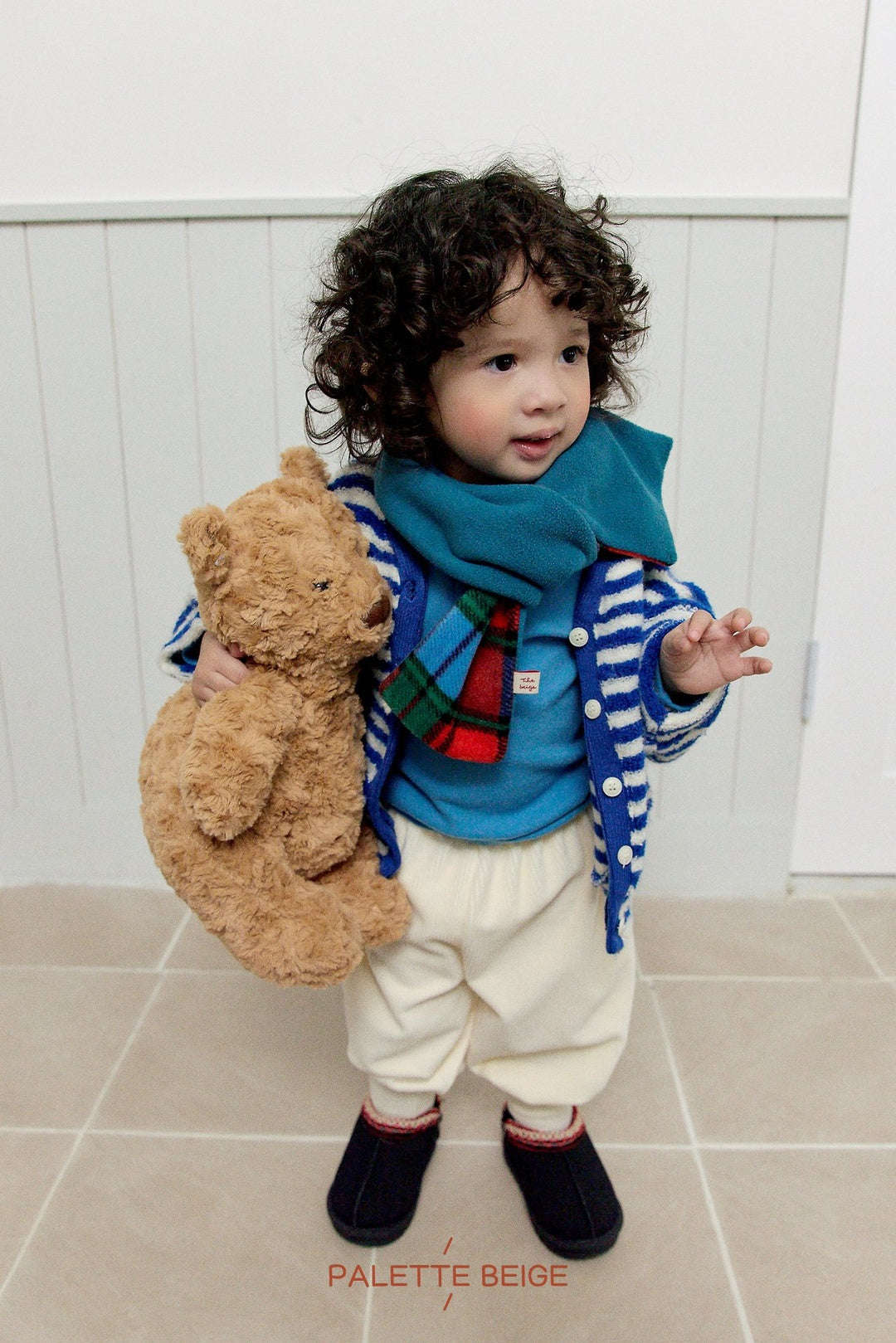 [PALETTE BEIGE] Stripe cardigan