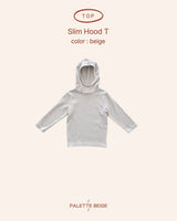 [PALETTE BEIGE] Slim hood tee
