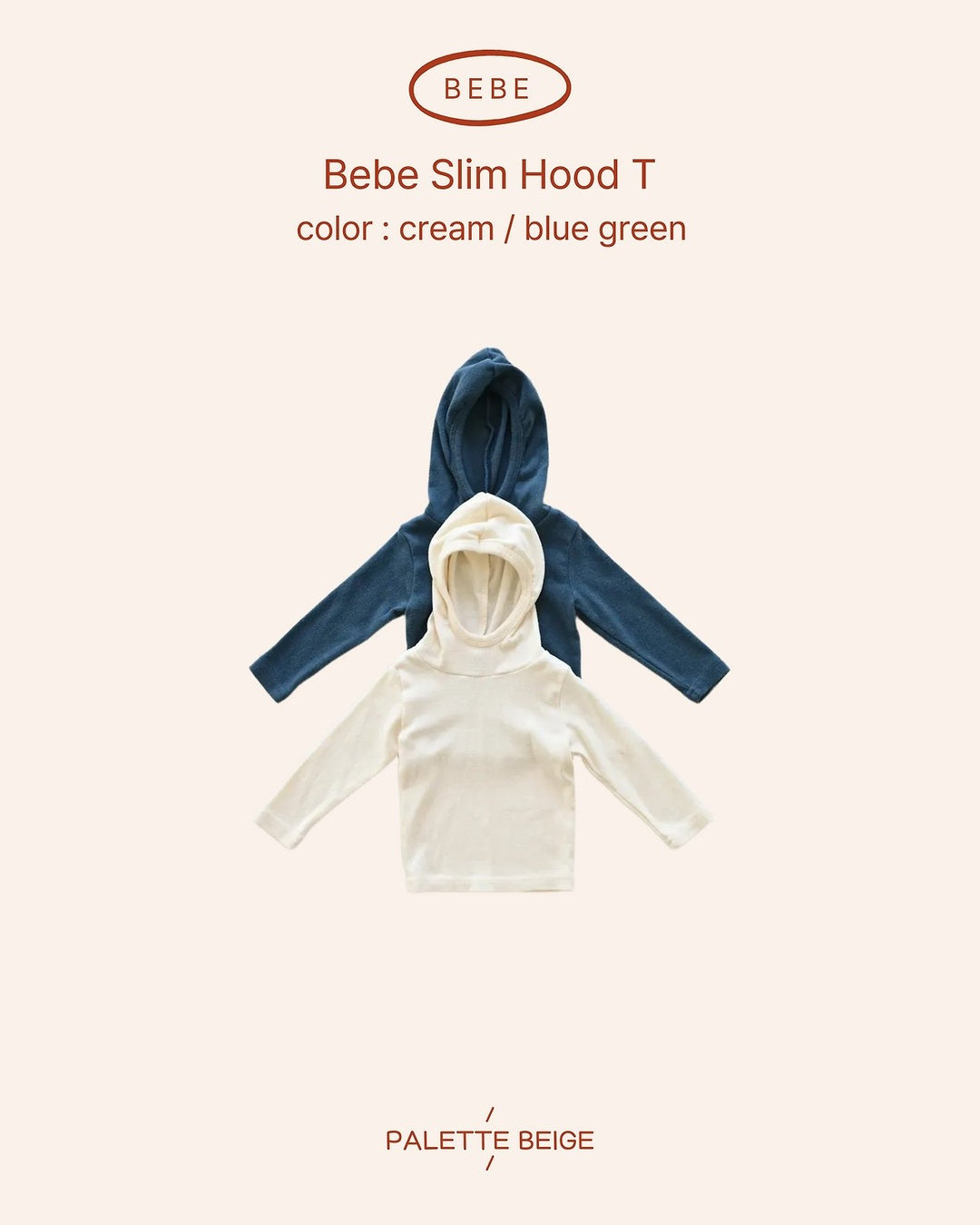 [PALETTE BEIGE] Bebe slim hood tee