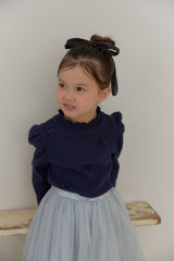 [berryberry] Ribbon rib puff tops