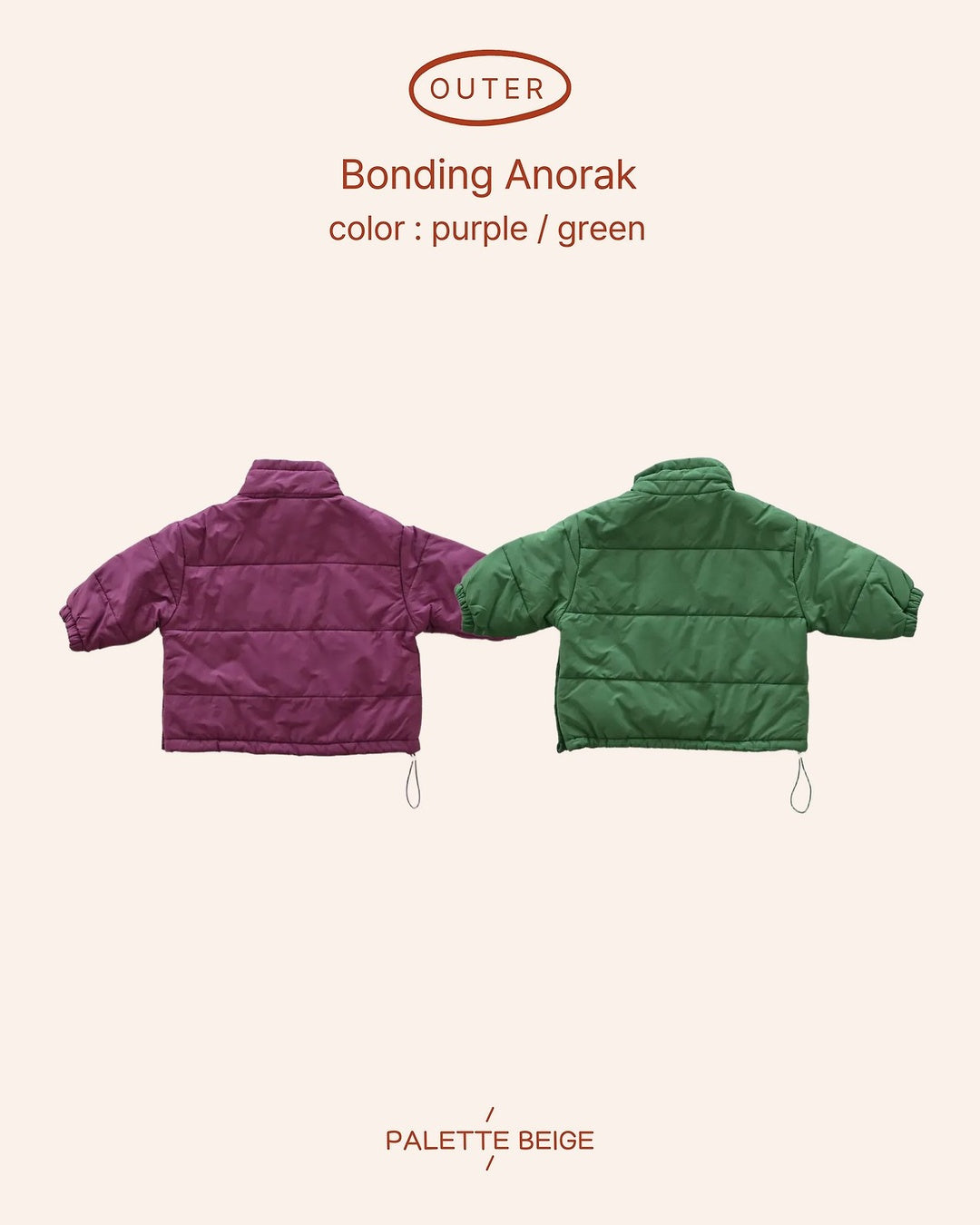 [PALETTE BEIGE] Bonding anorak