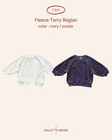 [PALETTE BEIGE] Brushed terry raglan