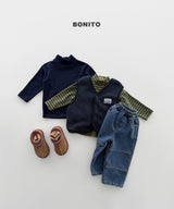 [BONITO] 1+1 highneck tops