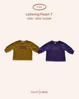 [PALETTE BEIGE] Lettering peach tee