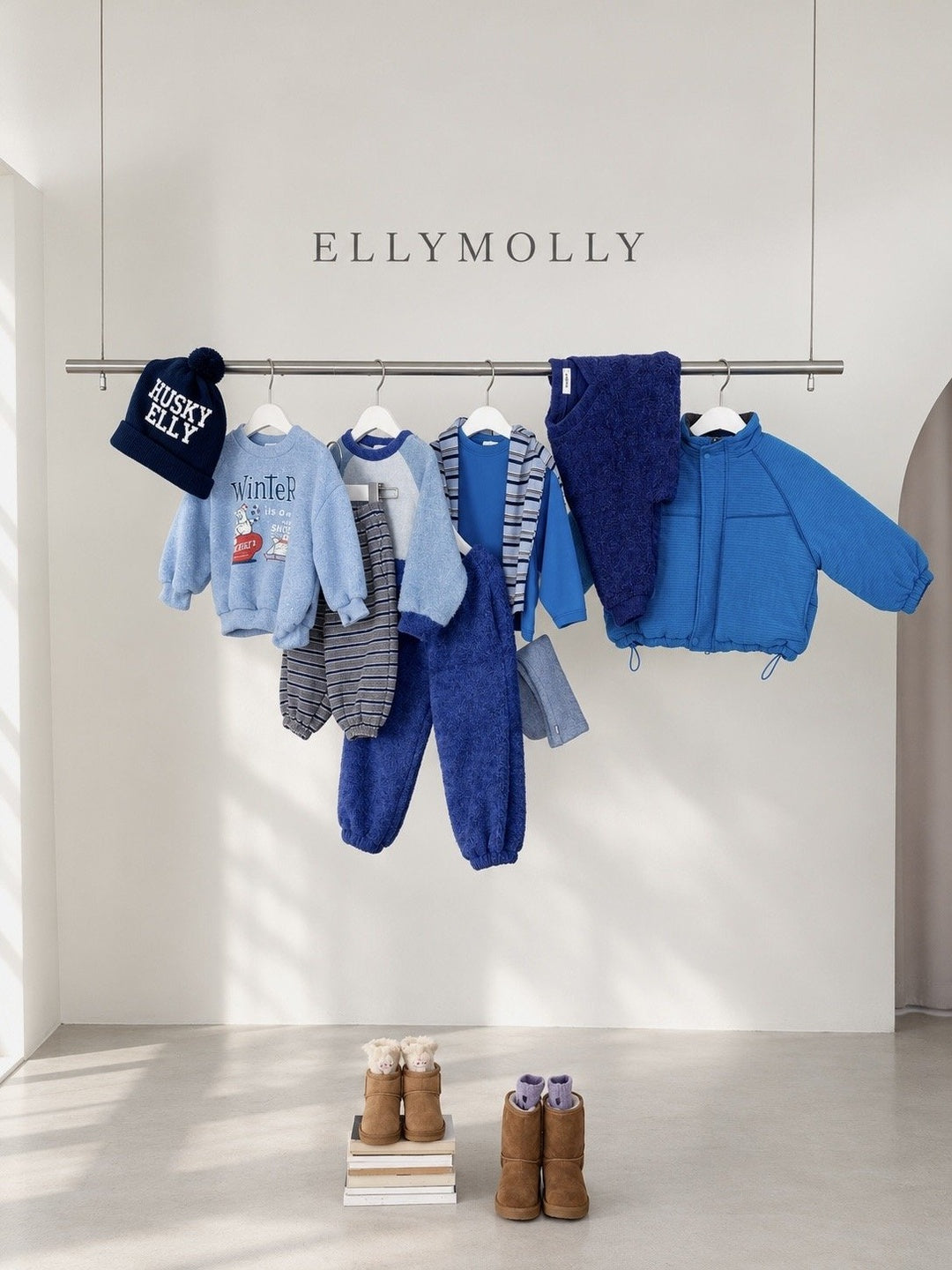 [ELLY MOLLY] Snow crepe jumper