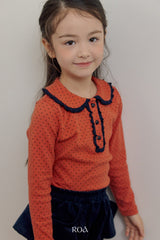 [ROA] Petit dot collar tops