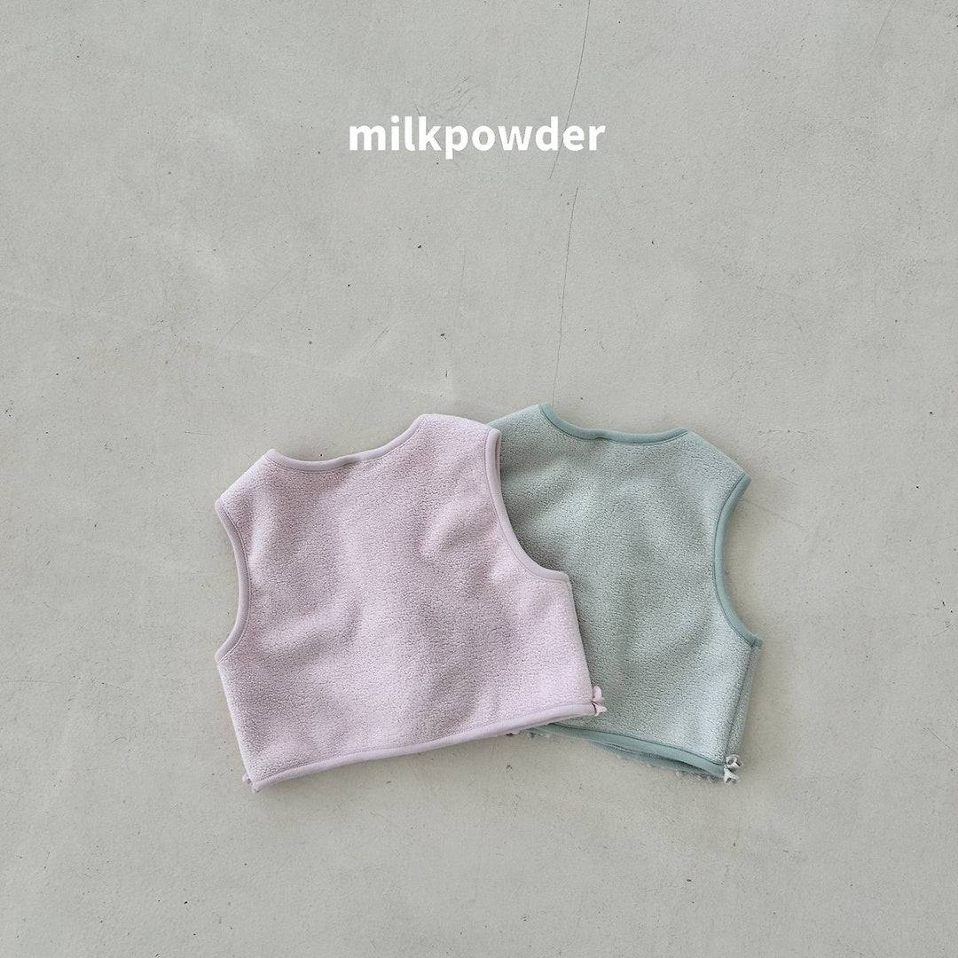 [milk powder] Warm fleece vest
