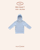[PALETTE BEIGE] Slim hood tee