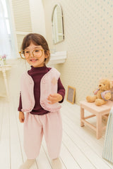 [milk powder] Warm fleece vest