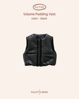 [PALETTE BEIGE] Volume padded vest