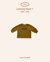 [PALETTE BEIGE] Lettering peach tee