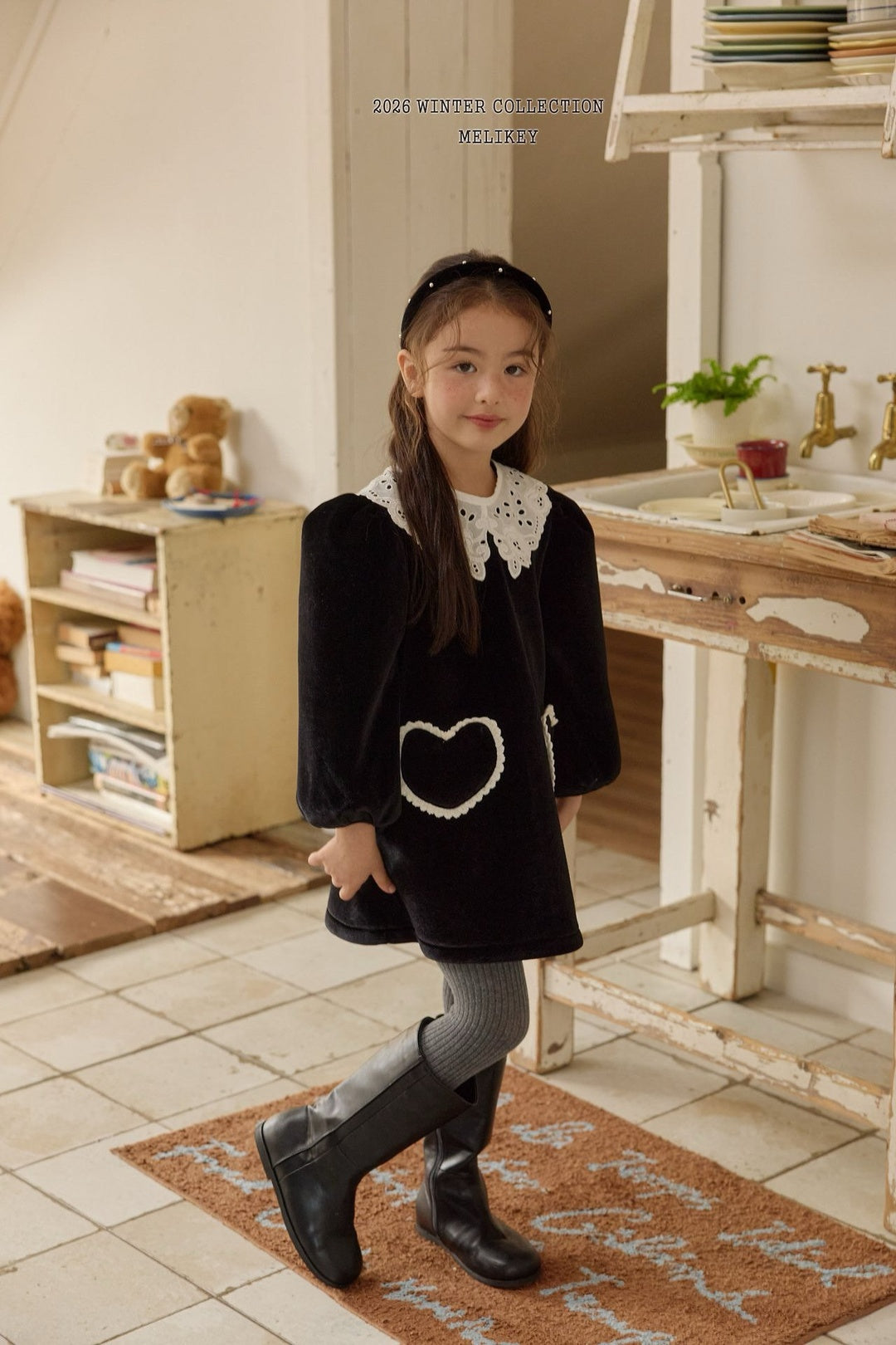 [Melikey] Double heart one-piece